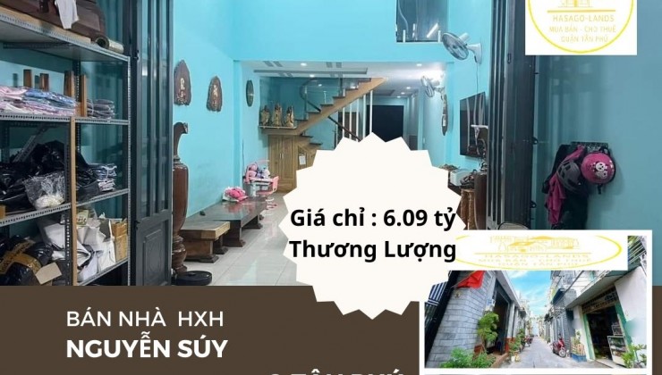 HIẾM Bán nhà HXH Nguyễn Súy, 84m2, 1 Lầu, 6.09 tỷ, gần chợ TÂN HƯƠNG